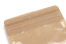 Exemple du bord de scellage de la pince à souder Type 150C sur un sachet stand-up avec une face extérieure en papier kraft et une face intérieure en matériau 12PET/60CPP | PIT Packaging.be/fr | Paysdesenveloppes