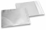 Zilver gekleurde mat metallic folie enveloppen - 165 x 165 mm | PIT Packaging.be | Enveloppenland