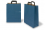 Sacs papier kraft avec anses plates - bleu, 320 x 140 x 420 mm | PIT Packaging.be/fr | Paysdesenveloppes