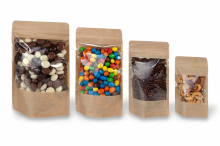 Stazakken kraft met groot venster | PIT Packaging.be | Enveloppenland