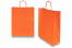 Papieren draagtassen gedraaide handgreep - oranje, 320 x 120 x 410 mm, 100 gr | PIT Packaging.be | Enveloppenland