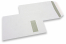 Enveloppes à fenêtre, blanche, 229 x 324 mm (C4), fenêtre à droite 40 x 110 mm, position de la fenêtre à 20 mm du droit et à 60 mm du haut, 120 grammes, fermeture gommée | PIT Packaging.be/fr | Paysdesenveloppes