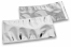 Zilver gekleurde metallic folie enveloppen - 114 x 229 mm | PIT Packaging.be | Enveloppenland