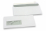 Enveloppes blanches à fenêtre, blanche, 114 x 229 mm (C 5/6), fenêtre à gauche 40 x 110 mm, position de la fenêtre à 20 mm du gauche et à 24 mm du bas, bande adhésive, 90 grammes | PIT Packaging.be/fr | Paysdesenveloppes