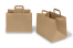 Papieren draagtassen platte handgreep - bruin, 317 x 218 x 245 mm | PIT Packaging.be | Enveloppenland
