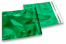 Groen gekleurde metallic folie enveloppen - 220 x 220 mm | PIT Packaging.be | Enveloppenland