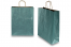 Papieren draagtassen gedraaide handgreep - metallic petrol, 320 x 120 x 410 mm, 100 gr | PIT Packaging.be | Enveloppenland