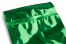 Voorbeeld van de sealrand van de sealtang type 420CT op een gemetaliseerde groene folie envelop | PIT Packaging.be | Enveloppenland