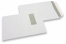 Vensterenveloppen, wit, 229 x 324 mm (C4), venster links 40 x 110 mm, vensterpositie 20 mm van links en 60 mm van de bovenzijde, 120 grams, gegomd, gewicht per stuk ca. 20 gr. | PIT Packaging.be | Enveloppenland