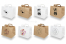 Sacs en papier pour la vente à emporter - blanc et marron | PIT Packaging.be/fr | Paysdesenveloppes