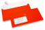 Enveloppes fluo - rouge, avec fenêtre 45 x 90 mm, position de la fenêtre à 20 mm du gauche et à 15 mm du bas | PIT Packaging.be/fr | Paysdesenveloppes