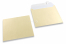 Champagne gekleurde enveloppen parelmoer - 155 x 155 mm | PIT Packaging.be | Enveloppenland