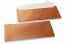 Koper gekleurde enveloppen parelmoer - 110 x 220 mm | PIT Packaging.be | Enveloppenland