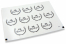 Sluitzegels doop - mi bautizo wit met zwarte krans | PIT Packaging.be | Enveloppenland