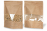 Sachets kraft à fermeture zip avec fenêtre - brun, 250 x 340 x 120 mm, 3000 ml | PIT Packaging.be/fr | Paysdesenveloppes