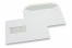 Enveloppes blanches standards, 162 x 229 mm, papier 90 gr, fenêtre à gauche 45 x 90 mm, position de la fenêtre à 20 mm du gauche et 60 mm du bas, patte gommée | PIT Packaging.be/fr | Paysdesenveloppes