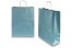 Sacs papier kraft avec anses rondes - bleu métallisé, 320 x 120 x 410 mm, 100 gr | PIT Packaging.be/fr | Paysdesenveloppes