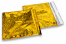 Goud holografisch folie enveloppen gekleurd metallic - 165 x 165 mm | PIT Packaging.be | Enveloppenland