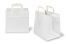Papieren draagtassen platte handgreep - wit, 260 x 175 x 245 mm | PIT Packaging.be | Enveloppenland