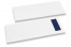 Bestekzakjes wit zonder bestek insnede + blauw servet | PIT Packaging.be | Enveloppenland