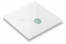 Lakzegels - Franse lelie lichtblauw op envelop | PIT Packaging.be | Enveloppenland