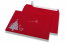 Gekleurde kerst enveloppen - Rood, met kerstboom | PIT Packaging.be | Enveloppenland