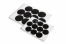 Pastilles adhésives brillantes - noir | PIT Packaging.be/fr | Paysdesenveloppes