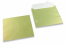 Lime groen gekleurde enveloppen parelmoer - 155 x 155 mm | PIT Packaging.be | Enveloppenland