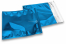 Blauw gekleurde metallic folie enveloppen - 220 x 220 mm | PIT Packaging.be | Enveloppenland