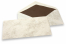 Marmer enveloppen - 110 x 220 mm, marmer bruin, binnenvoering bruin | PIT Packaging.be | Enveloppenland