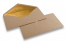 Gevoerde enveloppen kraft - 110 x 220 mm (EA 5/6) Goud | PIT Packaging.be | Enveloppenland