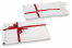 Luchtkussen enveloppen geschenkverpakking - Wit met strik | PIT Packaging.be | Enveloppenland