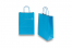 Papieren draagtassen gedraaide handgreep - blauw, 220 x 100 x 310 mm, 90 gr | PIT Packaging.be | Enveloppenland