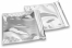 Zilver gekleurde metallic folie enveloppen - 220 x 220 mm | PIT Packaging.be | Enveloppenland