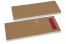 Bestekzakjes bruin zonder bestek insnede + bordeaux rood servet | PIT Packaging.be | Enveloppenland