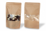 Sachets kraft à fermeture zip avec fenêtre - brun, 180 x 290 x 90 mm, 1000 ml | PIT Packaging.be/fr | Paysdesenveloppes