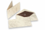 Enveloppe Marbre (96 x 181 mm) et carte (90 x 173 mm) - marbré beige, doublure intérieure beige | PIT Packaging.be/fr | Paysdesenveloppes