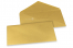 Wenskaart enveloppen gekleurd - goud metallic, 110 x 220 mm | PIT Packaging.be | Enveloppenland