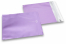 Lila gekleurde mat metallic folie enveloppen - 165 x 165 mm | PIT Packaging.be | Enveloppenland