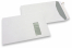 Vensterenveloppen, wit, 229 x 324 mm (C4), venster rechts 40 x 110 mm, vensterpositie 20 mm van rechts en 60 mm vanaf de bovenzijde, 120 grams, stripsluiting, gewicht per stuk ca. 20 gr. | PIT Packaging.be | Enveloppenland