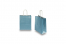 Papieren draagtassen gedraaide handgreep - metallic blauw, 180 x 80 x 220 mm, 90 gr | PIT Packaging.be | Enveloppenland