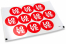 Pastilles adhésives thème amour - love rouge | PIT Packaging.be/fr | Paysdesenveloppes