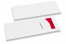 Bestekzakjes wit met bestek insnede + rood servet | PIT Packaging.be | Enveloppenland