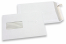 Enveloppes blanches standards, 162 x 229 mm, papier 90 gr, fenêtre à gauche 45 x 90 mm, position de la fenêtre à 20 mm du gauche et 60 mm du bas, fermeture avec bande adhésive | PIT Packaging.be/fr | Paysdesenveloppes