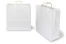 Sacs papier kraft avec anses plates - blanc, 450 x 170 x 420 mm | PIT Packaging.be/fr | Paysdesenveloppes