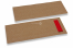 Bestekzakjes bruin zonder bestek insnede + rood servet | PIT Packaging.be | Enveloppenland