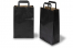 Papieren draagtassen platte handgreep - zwart, 220 x 105 x 360 mm | PIT Packaging.be | Enveloppenland