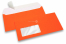 Neon enveloppen - oranje, met venster 45 x 90 mm, 20 mm van links, 15 mm van onder | PIT Packaging.be | Enveloppenland