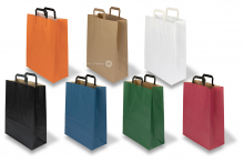 Sacs papier kraft avec anses plates | PIT Packaging.be/fr | Paysdesenveloppes
