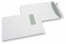 Enveloppes à fenêtre, blanche, 220 x 312 mm (EA4), fenêtre à gauche 40 x 110, position de la fenêtre à 20 mm du gauche et à 50 mm du haut, 120 grammes, bande adhésive | PIT Packaging.be/fr | Paysdesenveloppes
